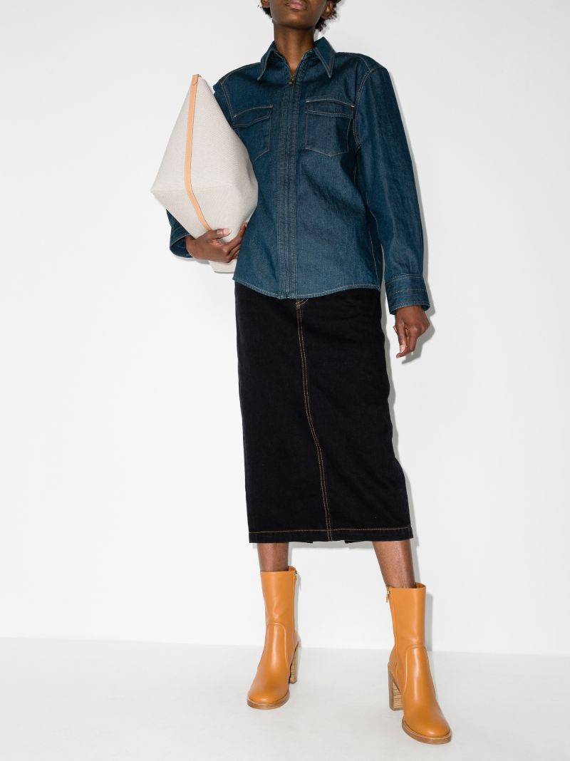 Brown 85 Leather Ankle Boots