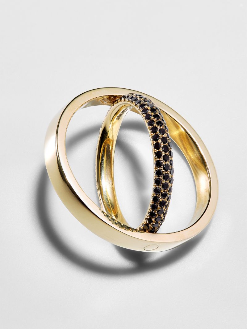18k Yellow Gold Echo Diamond Ring