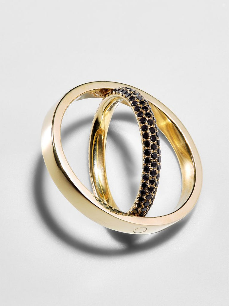 18k Yellow Gold Echo Diamond Ring