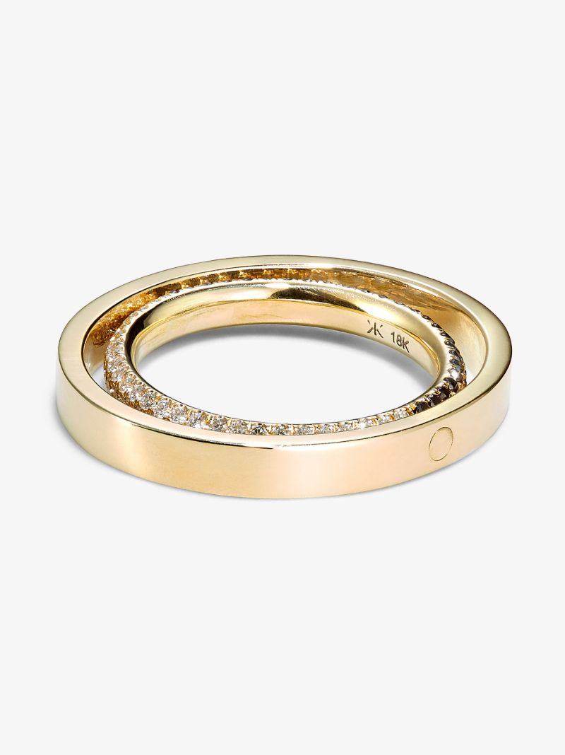 18k Yellow Gold Echo Diamond Ring