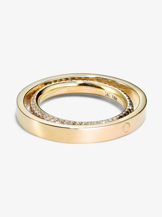 18k Yellow Gold Echo Diamond Ring