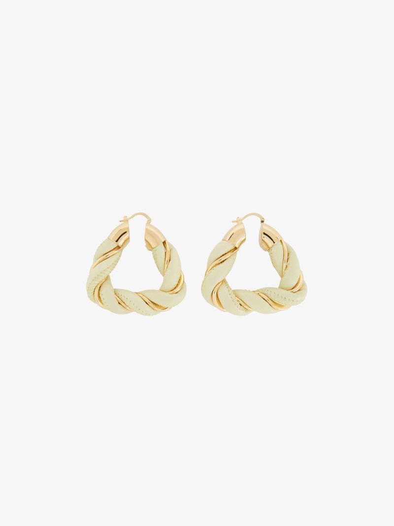 Yellow Gold-plated Twist Hoop Earrings