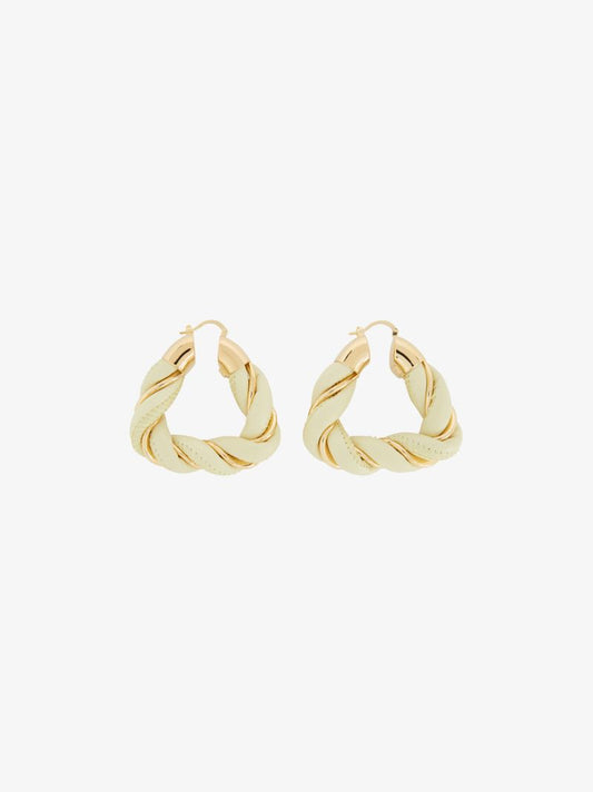 Yellow Gold-plated Twist Hoop Earrings