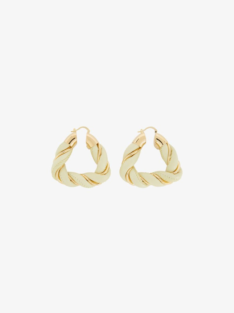 Yellow Gold-plated Twist Hoop Earrings