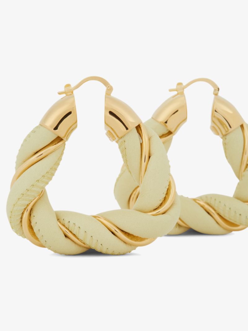 Yellow Gold-plated Twist Hoop Earrings