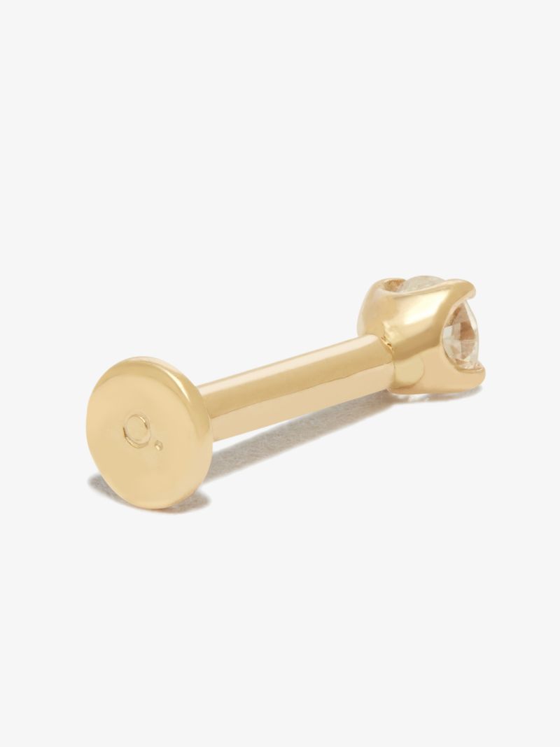 14k Yellow Gold Diamond Earring