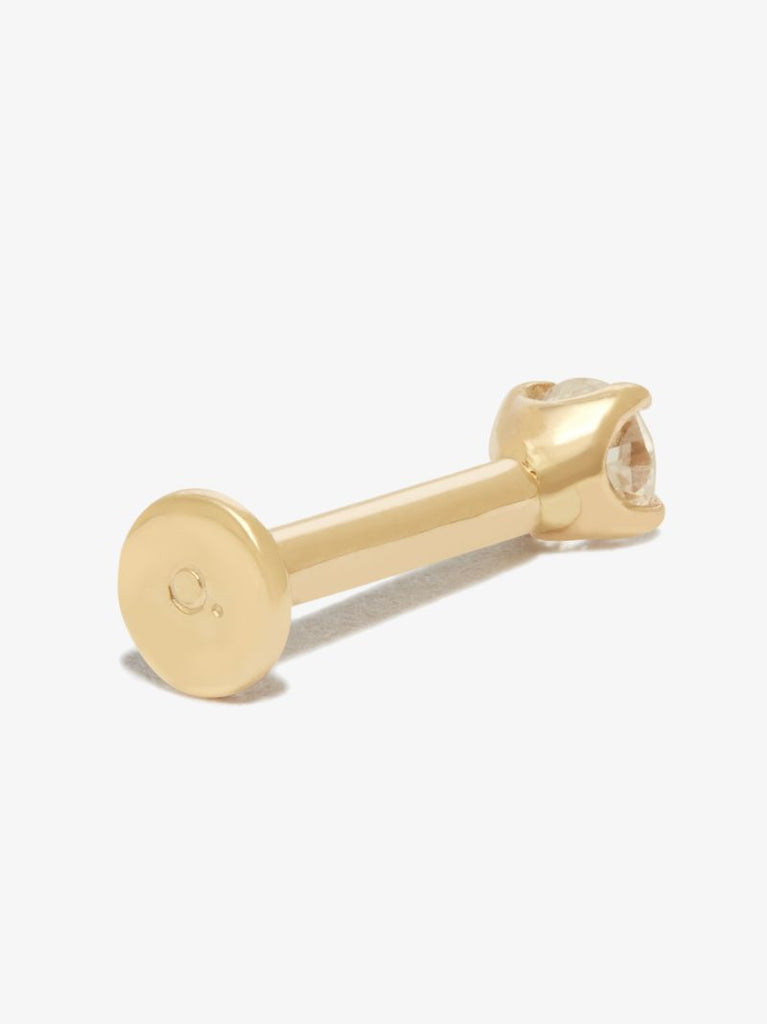 14k Yellow Gold Diamond Earring