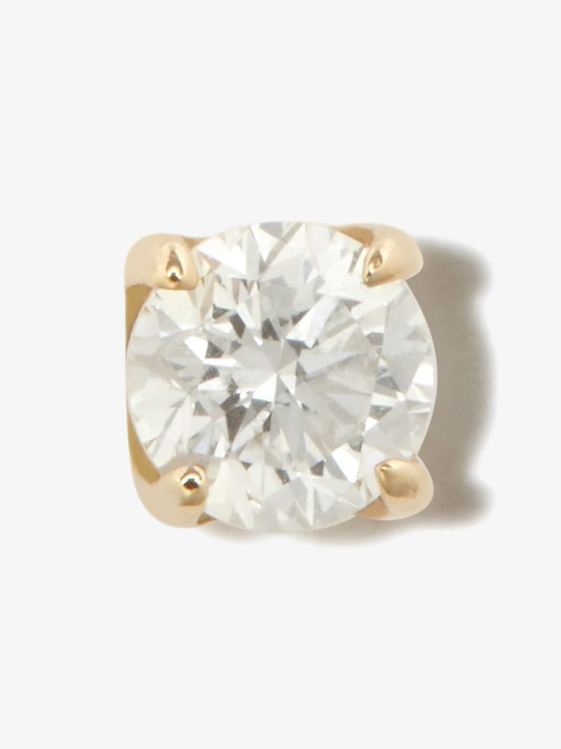 14k Yellow Gold Diamond Earring