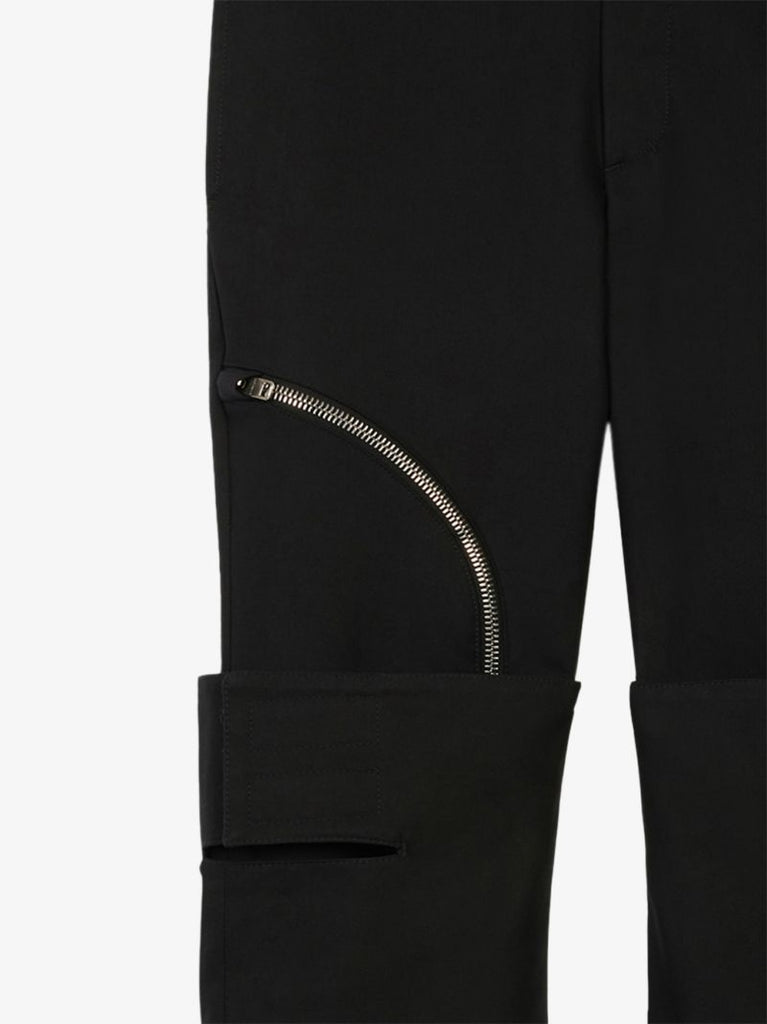 Layered Straight Leg Cotton Trousers