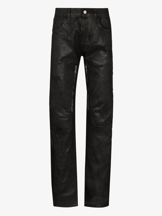 Painted Cracked Straight Leg Jeans