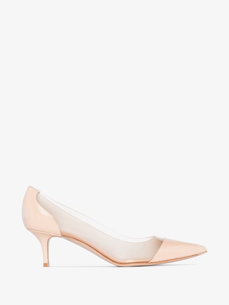 Neutral Plexi 55 Patent Leather Pumps