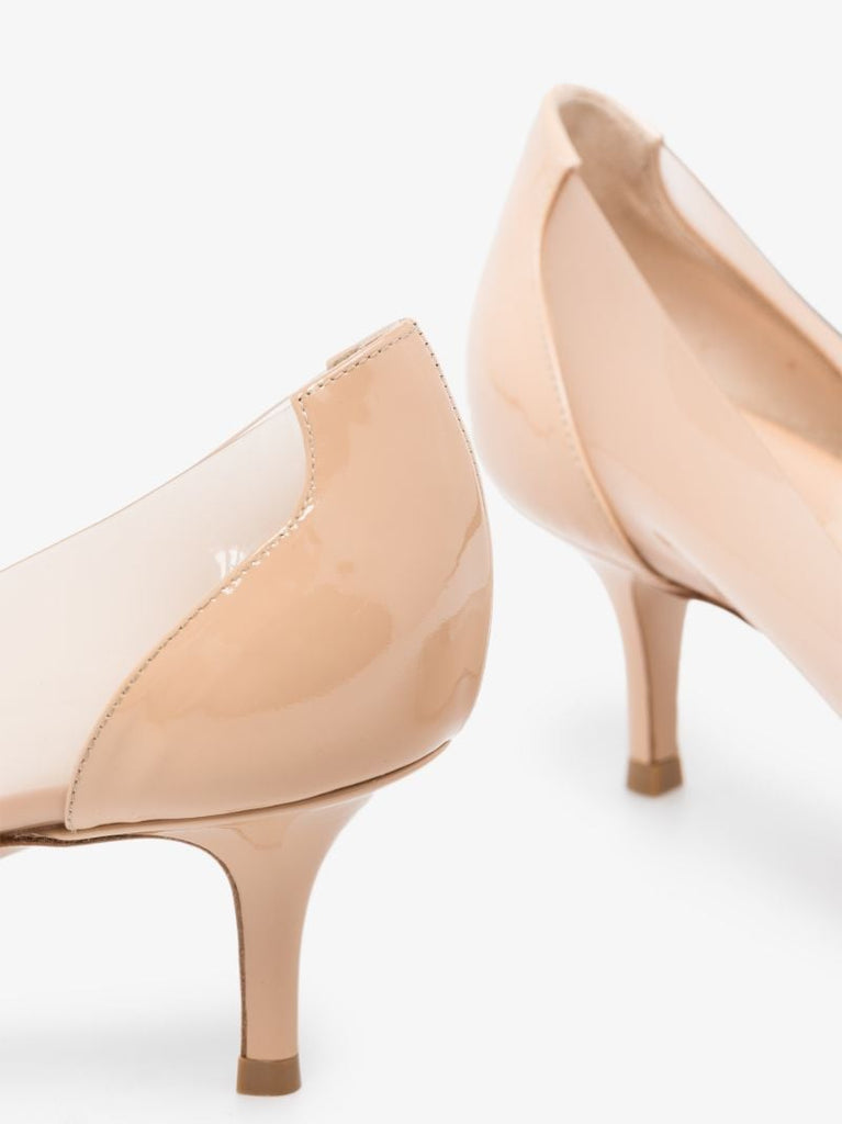 Neutral Plexi 55 Patent Leather Pumps