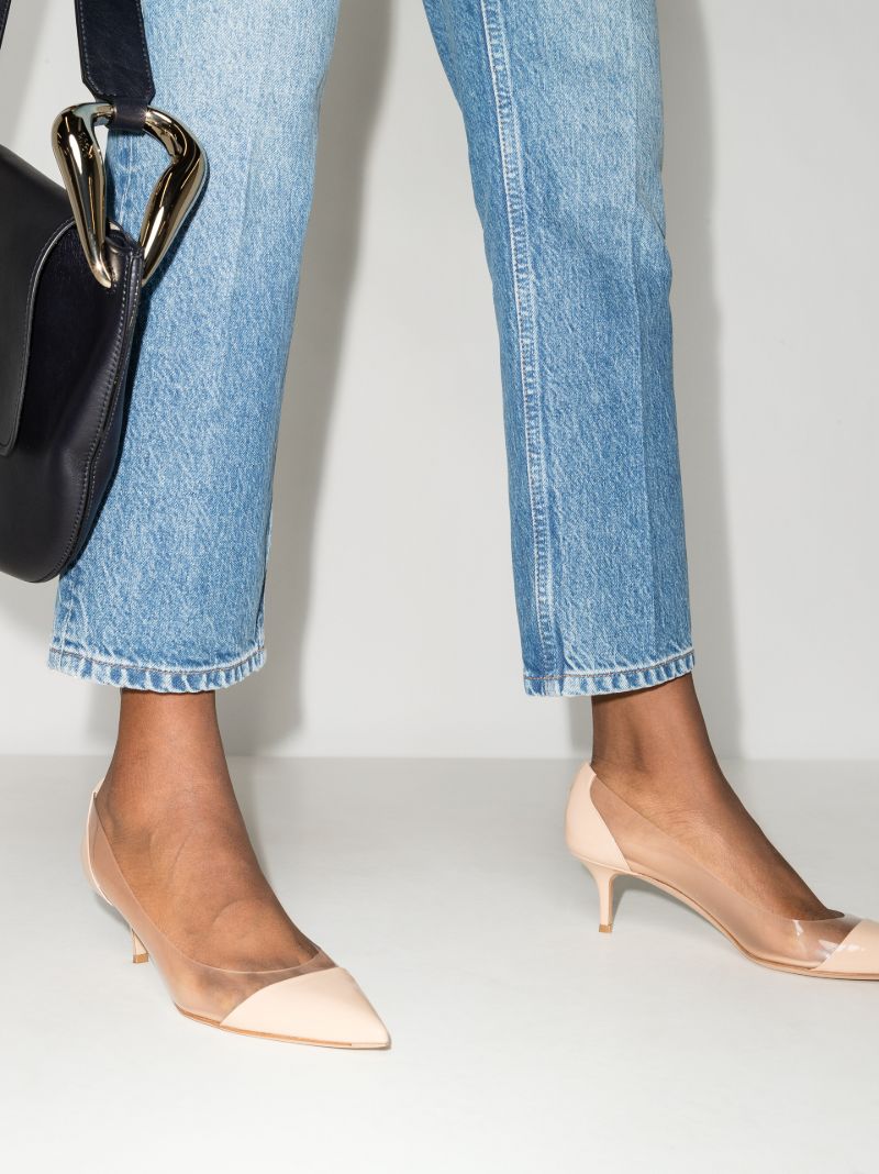 Neutral Plexi 55 Patent Leather Pumps
