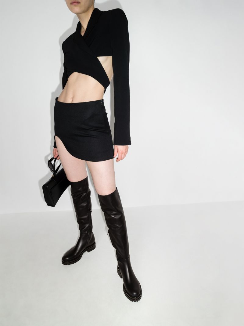 Black Quinn Over-the-knee Leather Boots