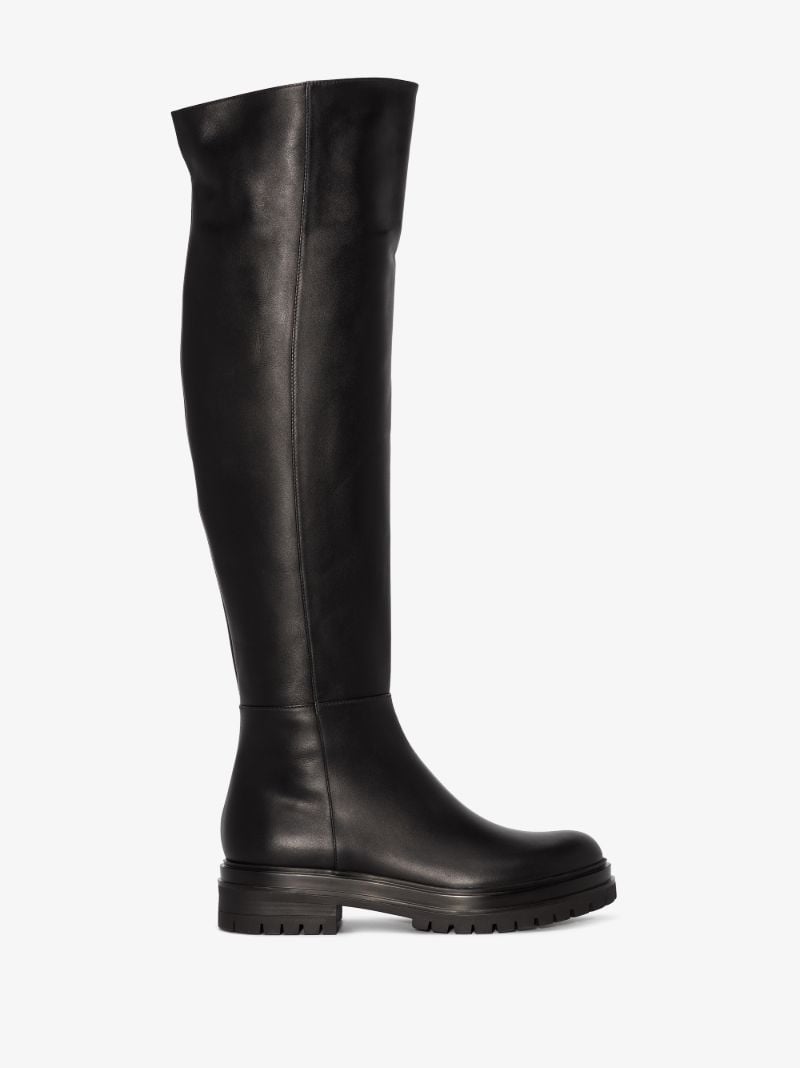 Black Quinn Over-the-knee Leather Boots