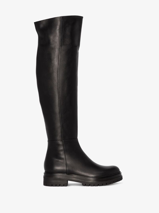 Black Quinn Over-the-knee Leather Boots