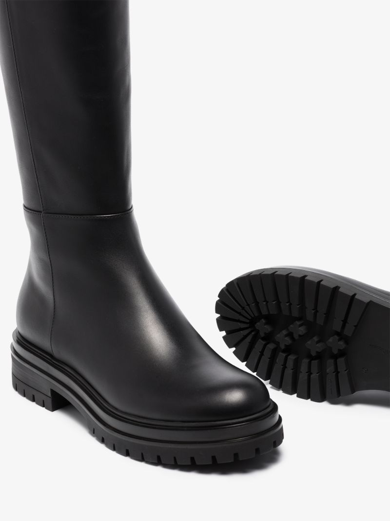 Black Quinn Over-the-knee Leather Boots