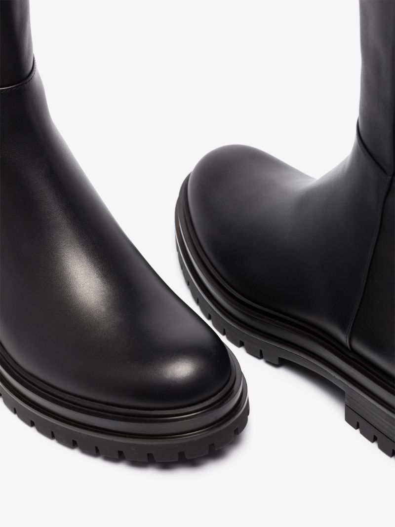 Black Quinn Over-the-knee Leather Boots