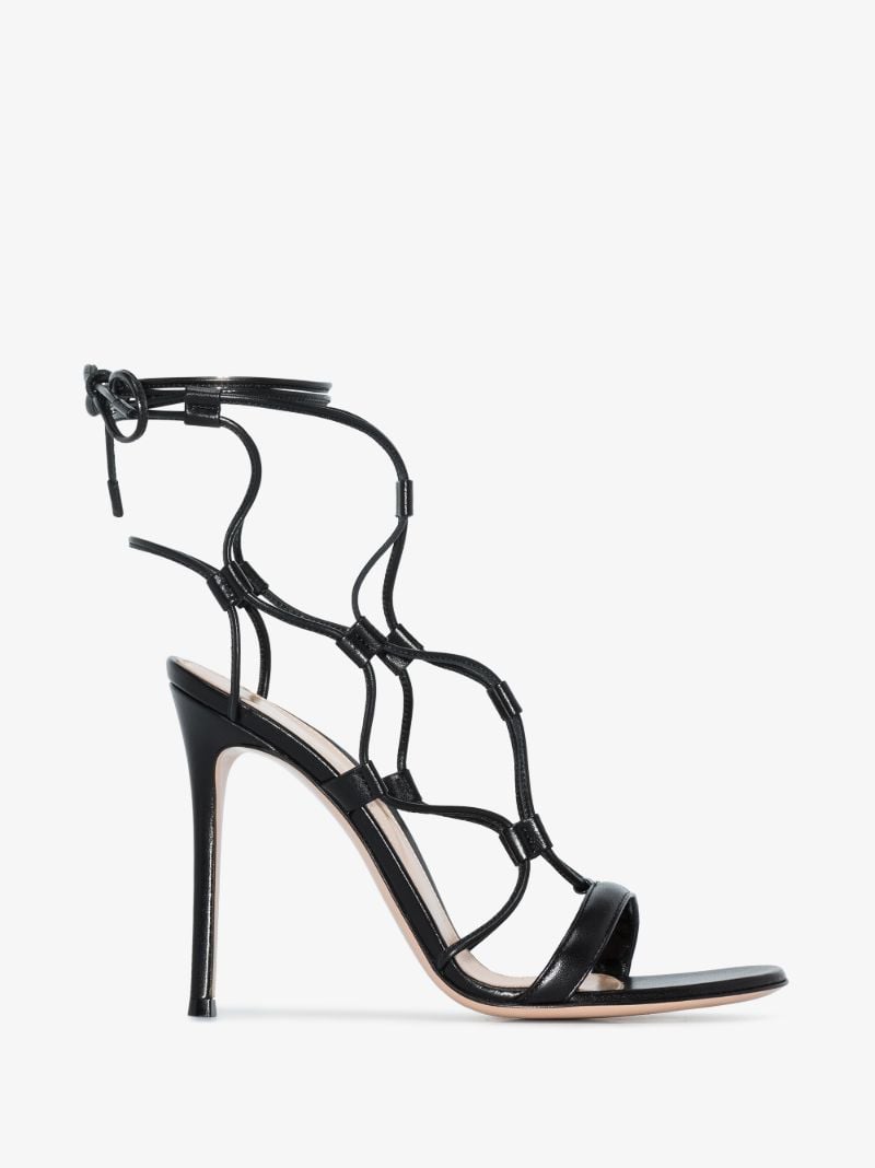 Black Giza 105 Leather Sandals
