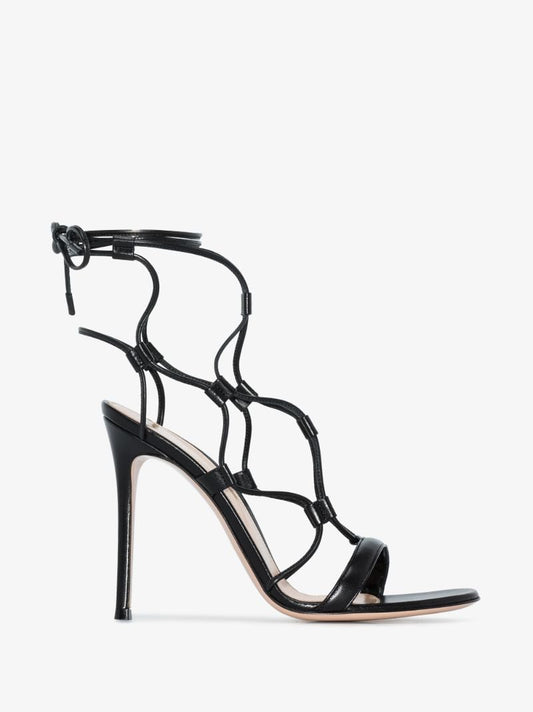 Black Giza 105 Leather Sandals
