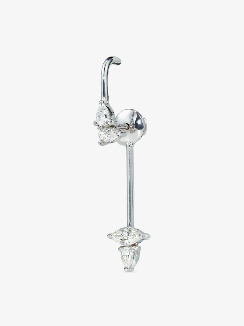 18k White Gold Petite Allora Diamond Earring