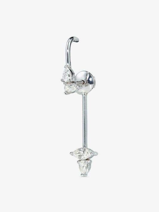 18k White Gold Petite Allora Diamond Earring