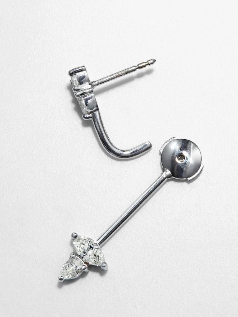 18k White Gold Petite Allora Diamond Earring