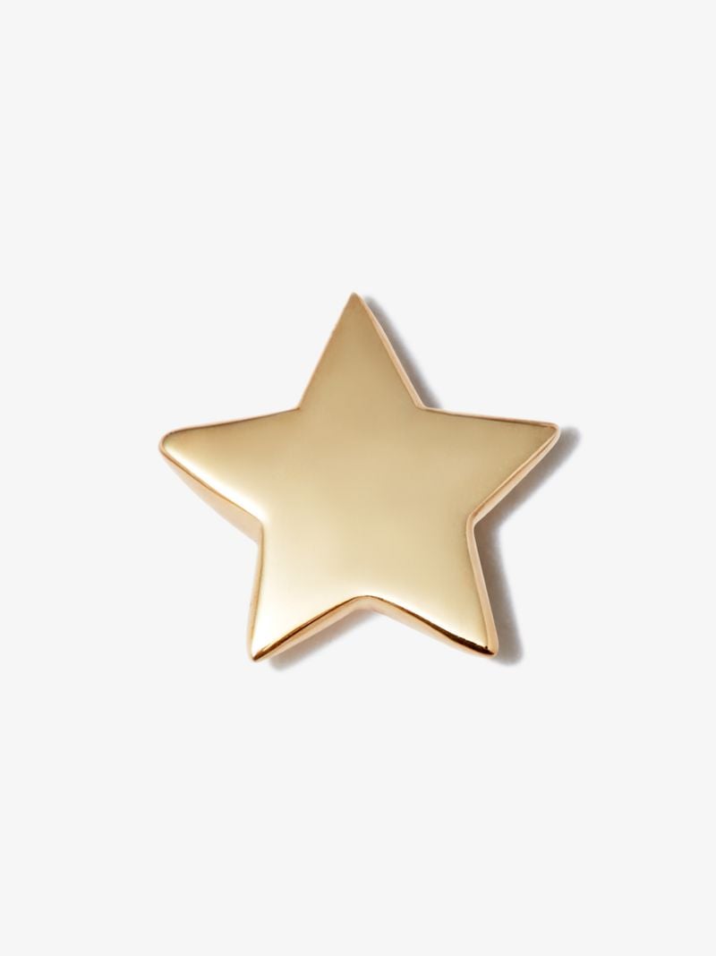 14k Yellow Gold Star Earring