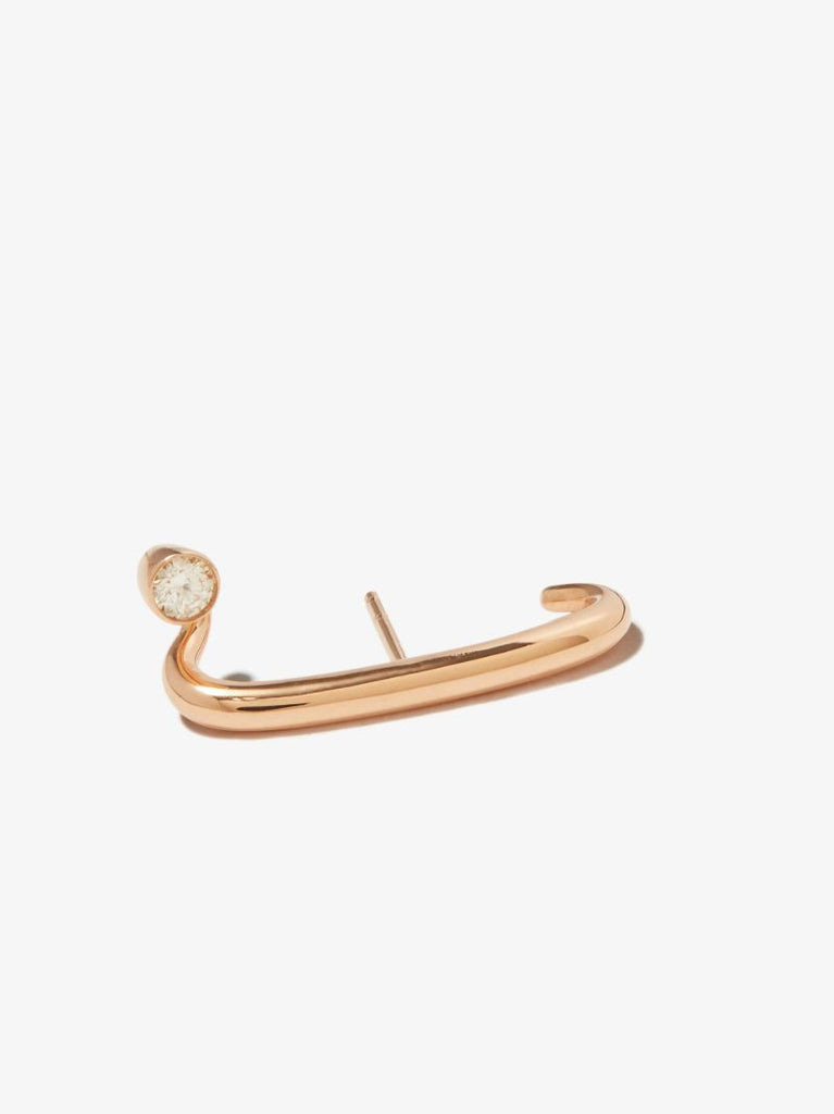 18k Rose Gold Arena Diamond Earring
