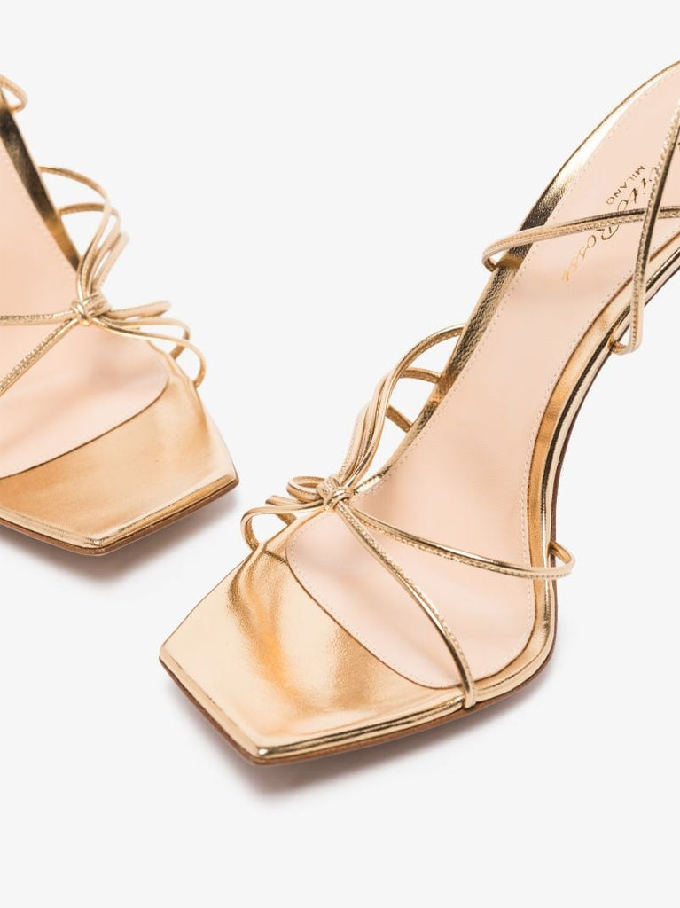 Gold 105 Ankle Wrap Leather Sandals