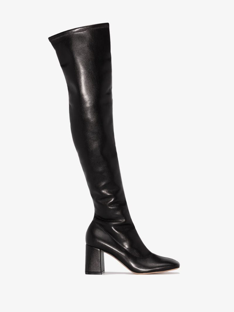 Black 70 Knee-length Leather Boots