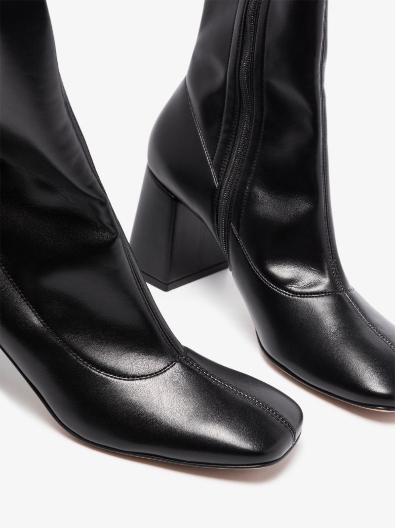 Black 70 Knee-length Leather Boots