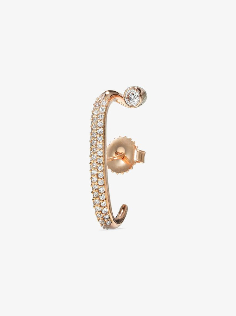 18k Rose Gold Arena Diamond Earring
