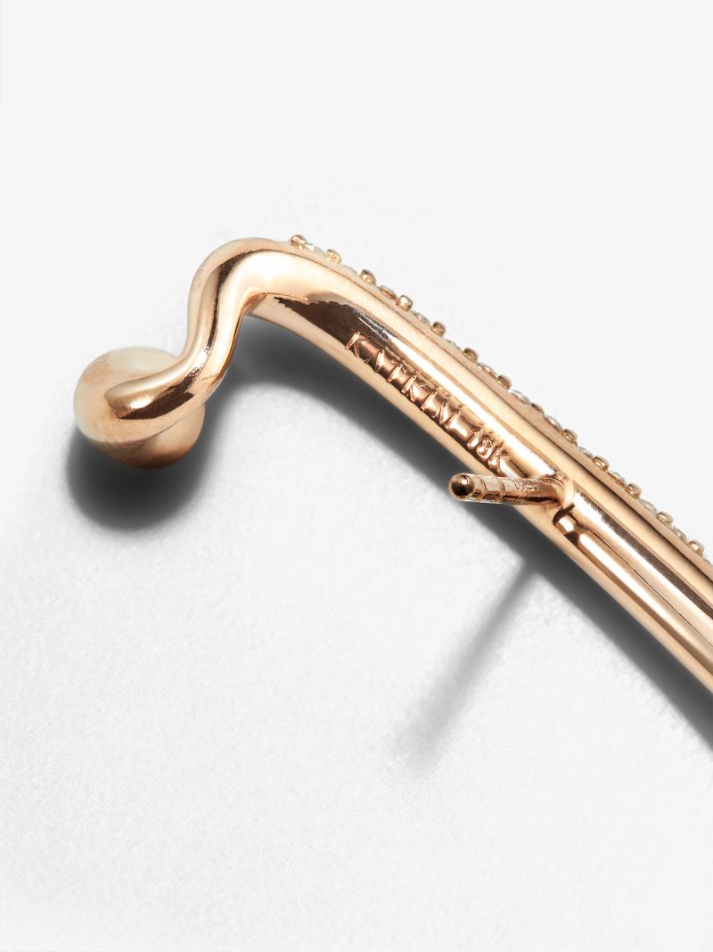 18k Rose Gold Arena Diamond Earring