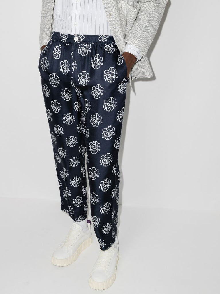 Fadi Printed Silk Trousers
