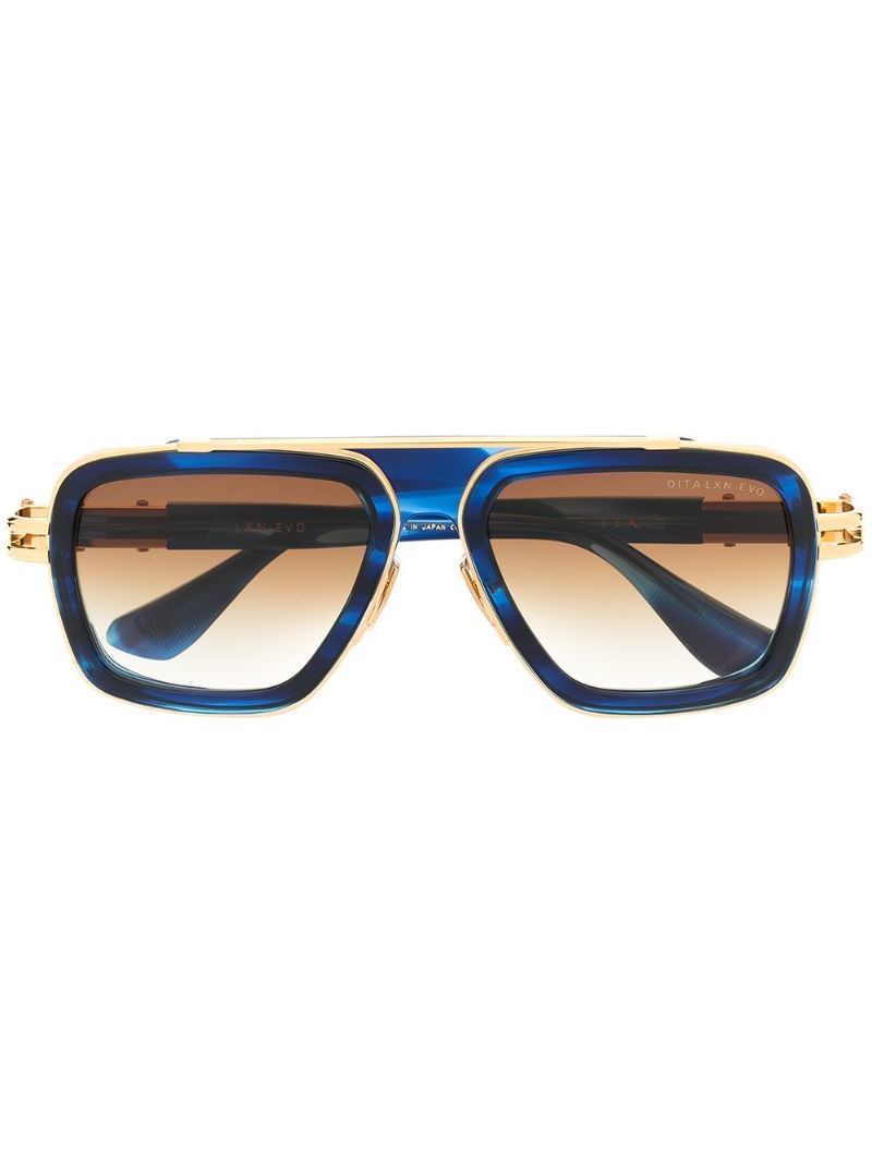 Blue Lxn-evo Pilot-style Sunglasses