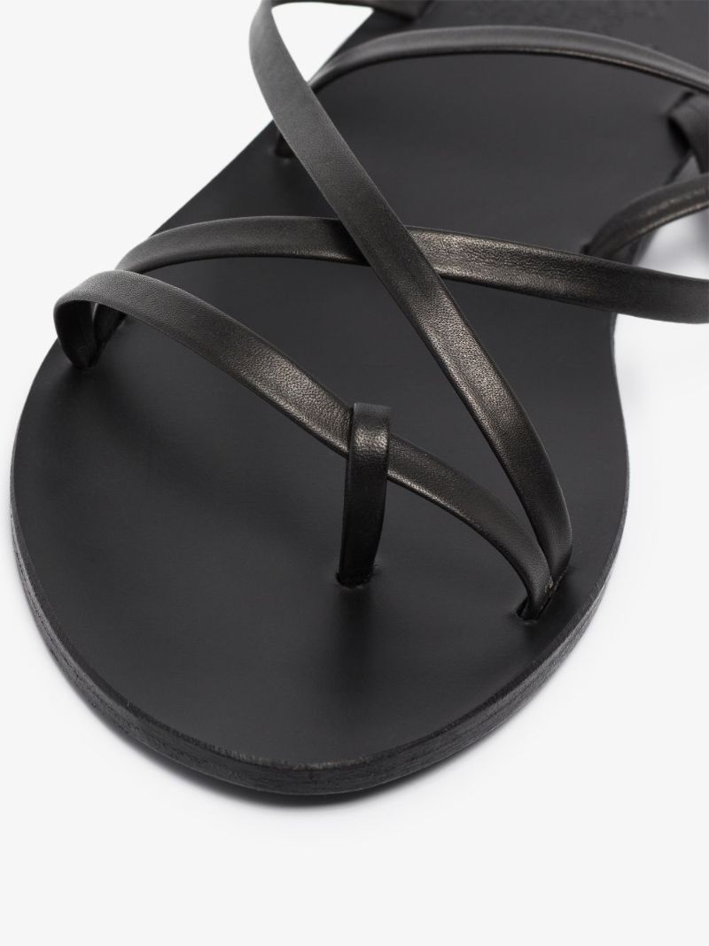 Black Morfi Leather Sandals