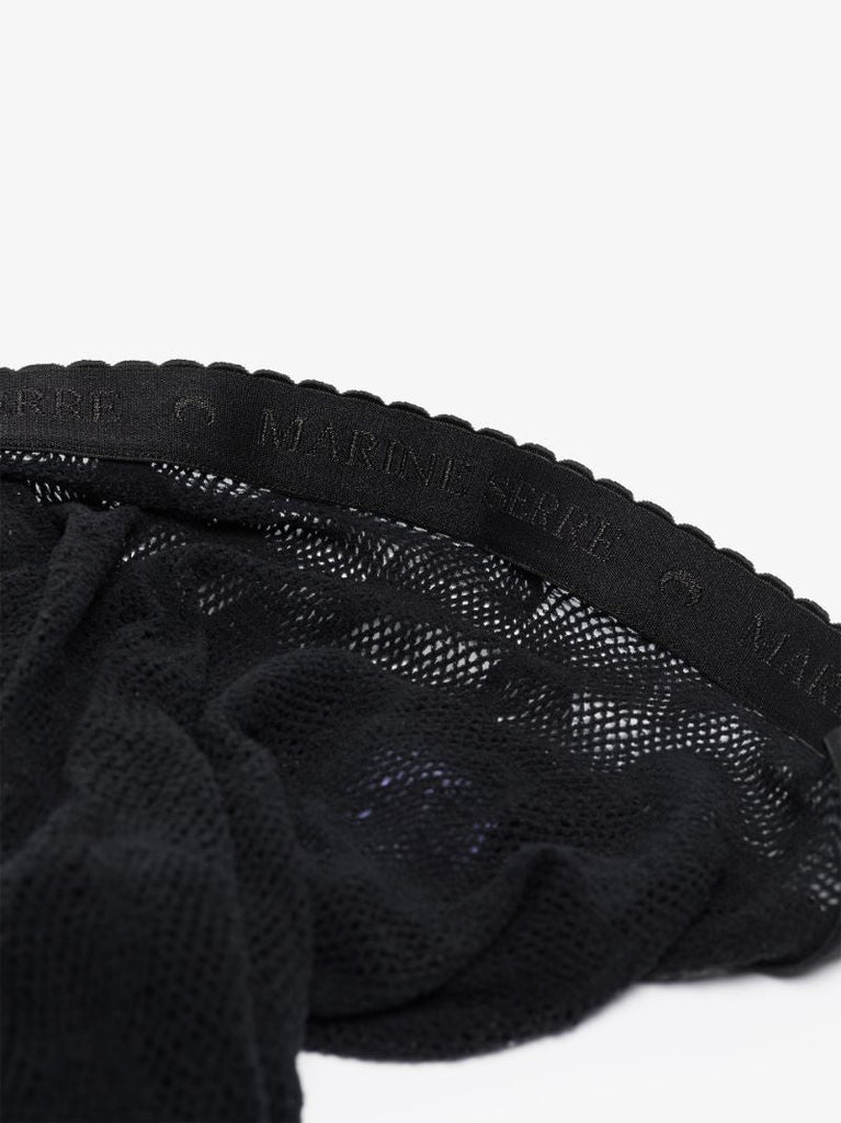 Black Crescent Moon Fishnet Tights