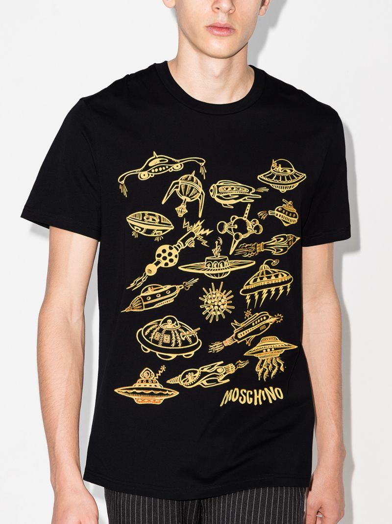 Spaceship Print T-shirt