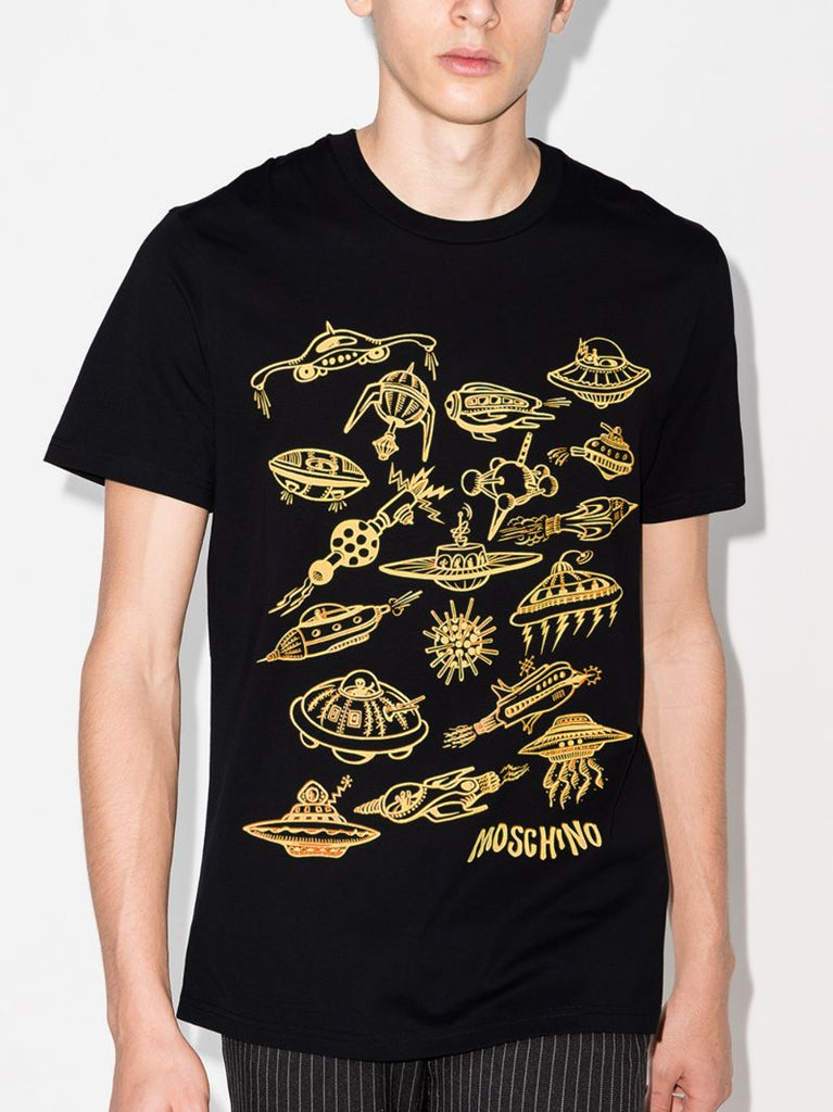 Spaceship Print T-shirt