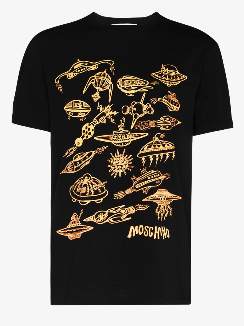 Spaceship Print T-shirt
