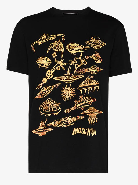 Spaceship Print T-shirt