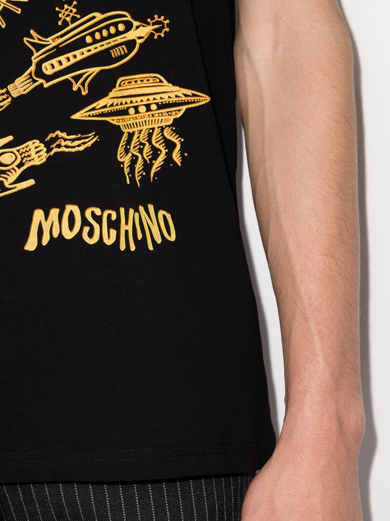 Spaceship Print T-shirt