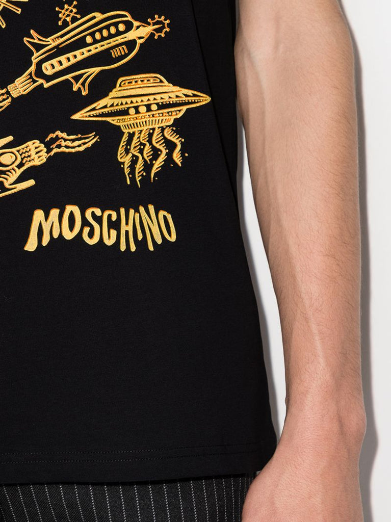 Spaceship Print T-shirt