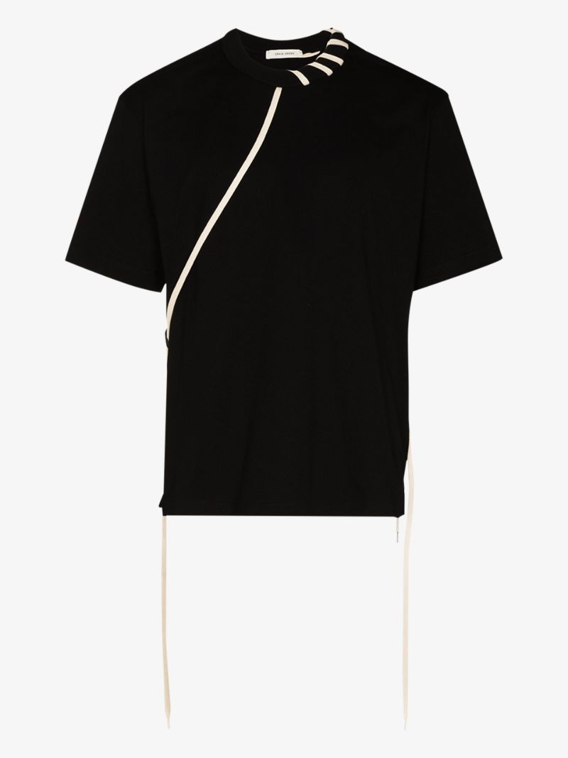 Contrasting Lace Cotton T-shirt