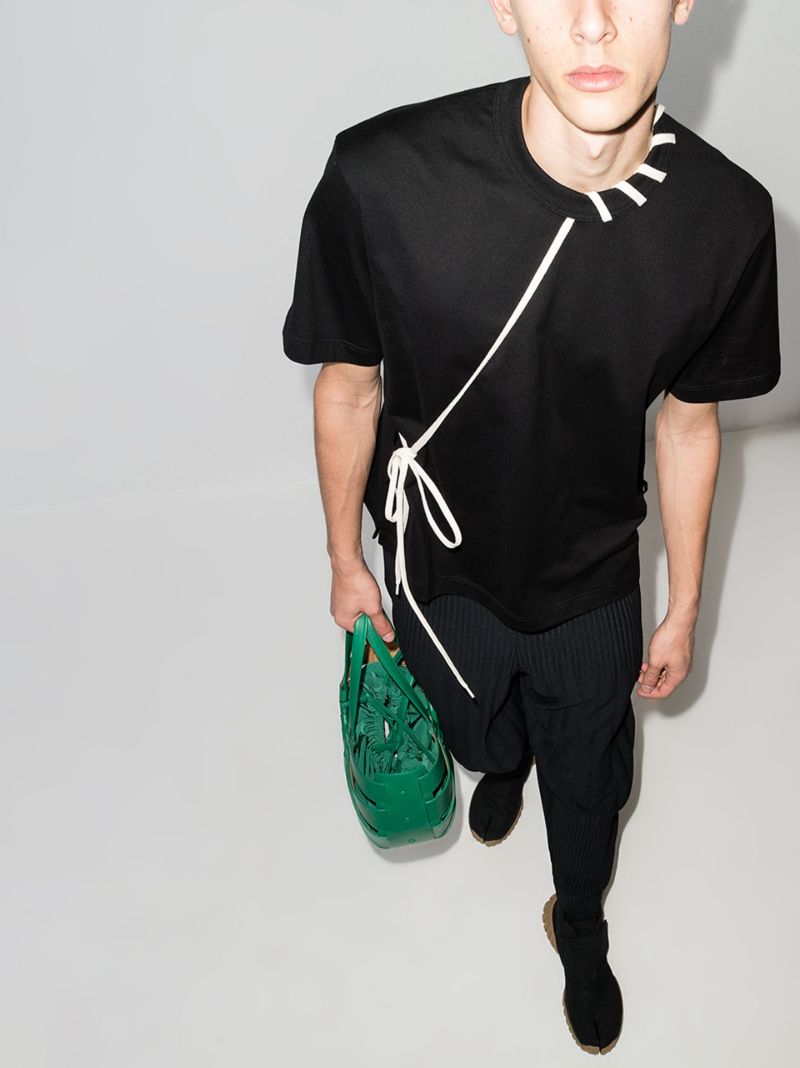 Contrasting Lace Cotton T-shirt