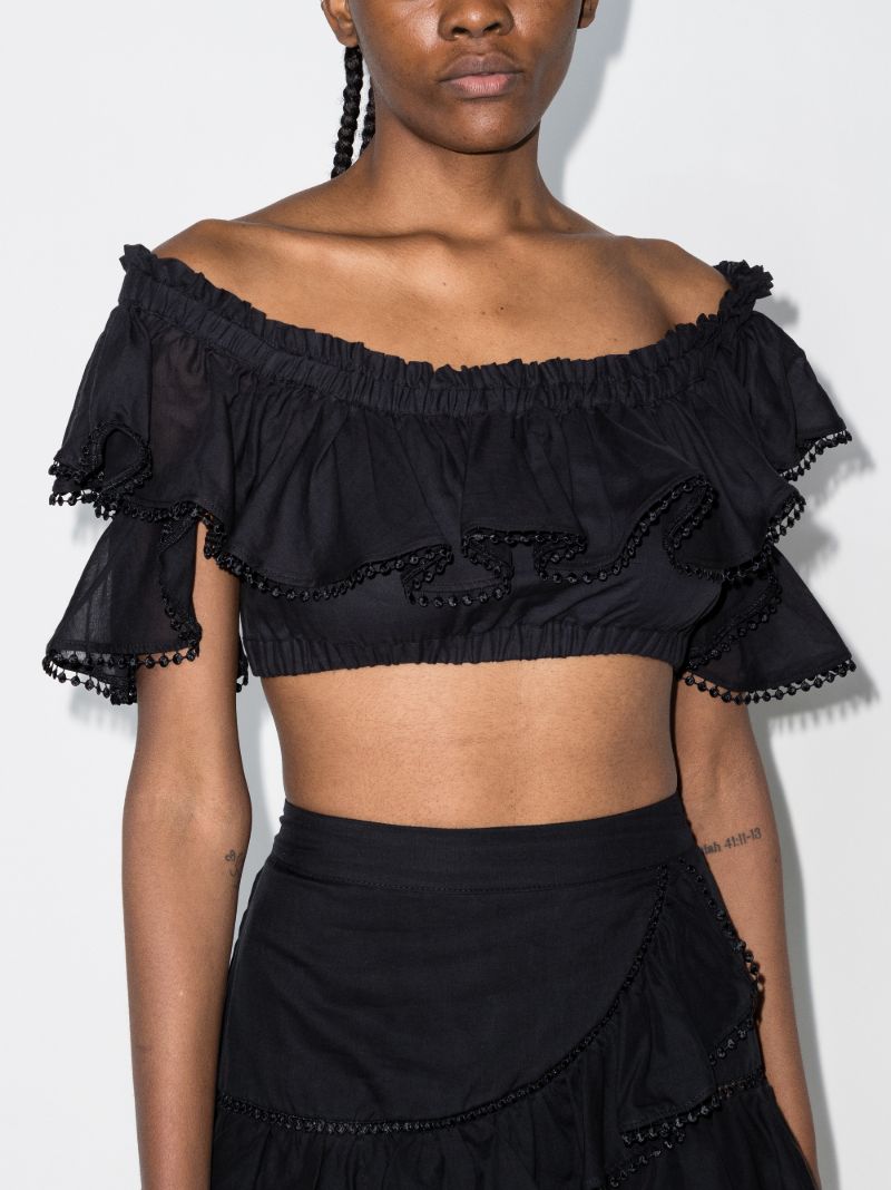 Cata Ruffled Off-the-shoulder Top