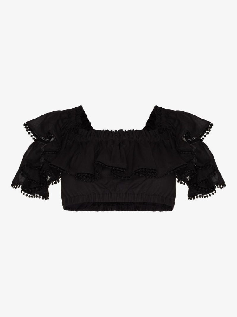 Cata Ruffled Off-the-shoulder Top