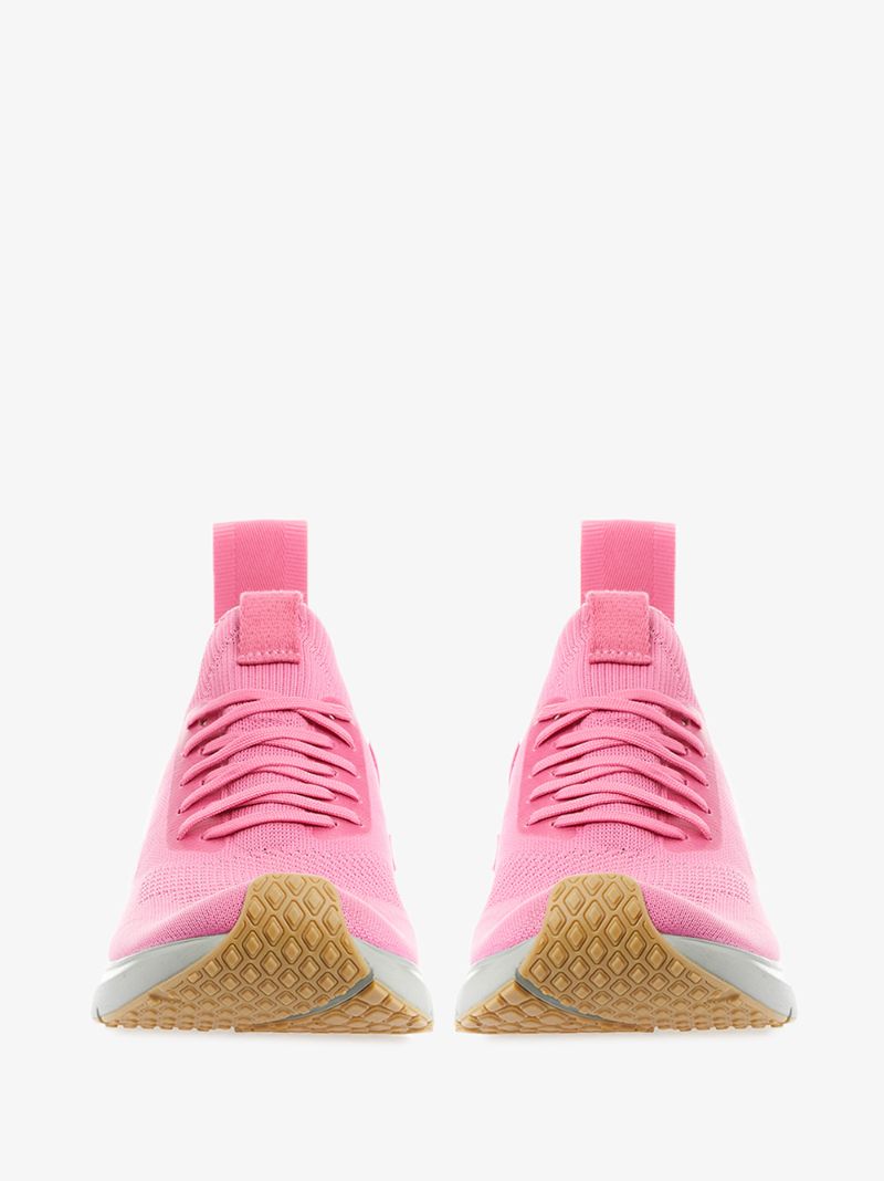X Veja Pink V-knit Sneakers