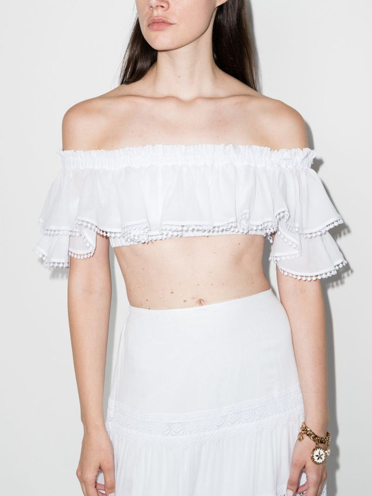 Cata Ruffled Off-the-shoulder Top